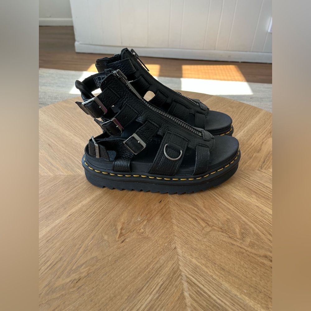 Dr Martens OLSON ZIPPED LEATHER STRAP SANDALS - Picture 5 of 12
